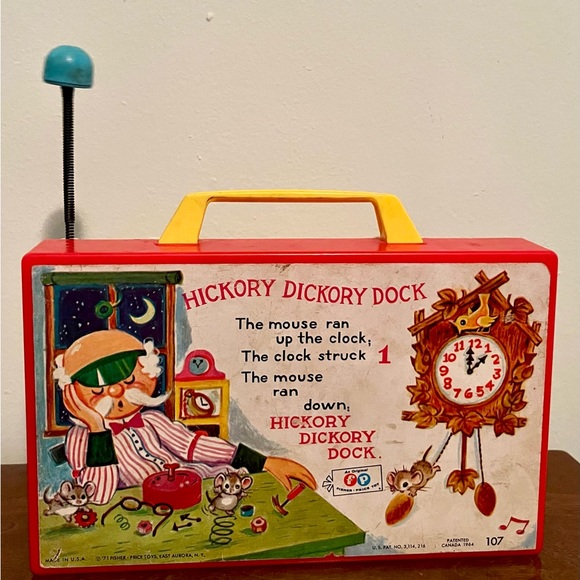 *SOLD* 1971 Fisher Price - Hickory Dickory Dock Toy Clock - Picture 3 of 3